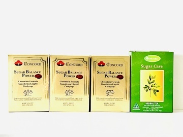 Concord Sugar Balance Power- 3 pack with bonus Concord Sugar Care Herbal Tea (18 tea bags)
